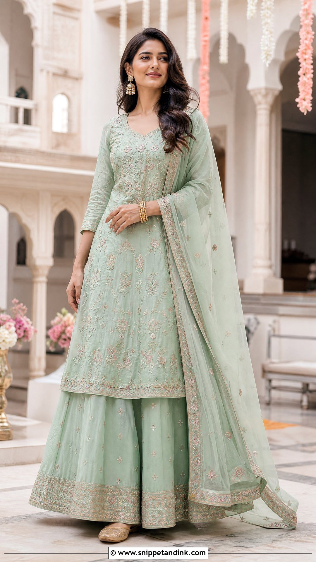 Kurta With Lehenga Skirt Outfit - Snippet and Ink - 25 Desi Wedding Clothes Ideas