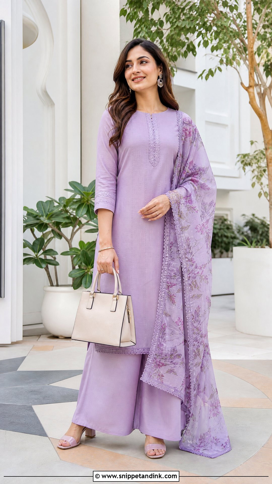 Kurta With Palazzo Pants And Dupatta - Snippet and Ink - 20 South Asian Clothes Ideas