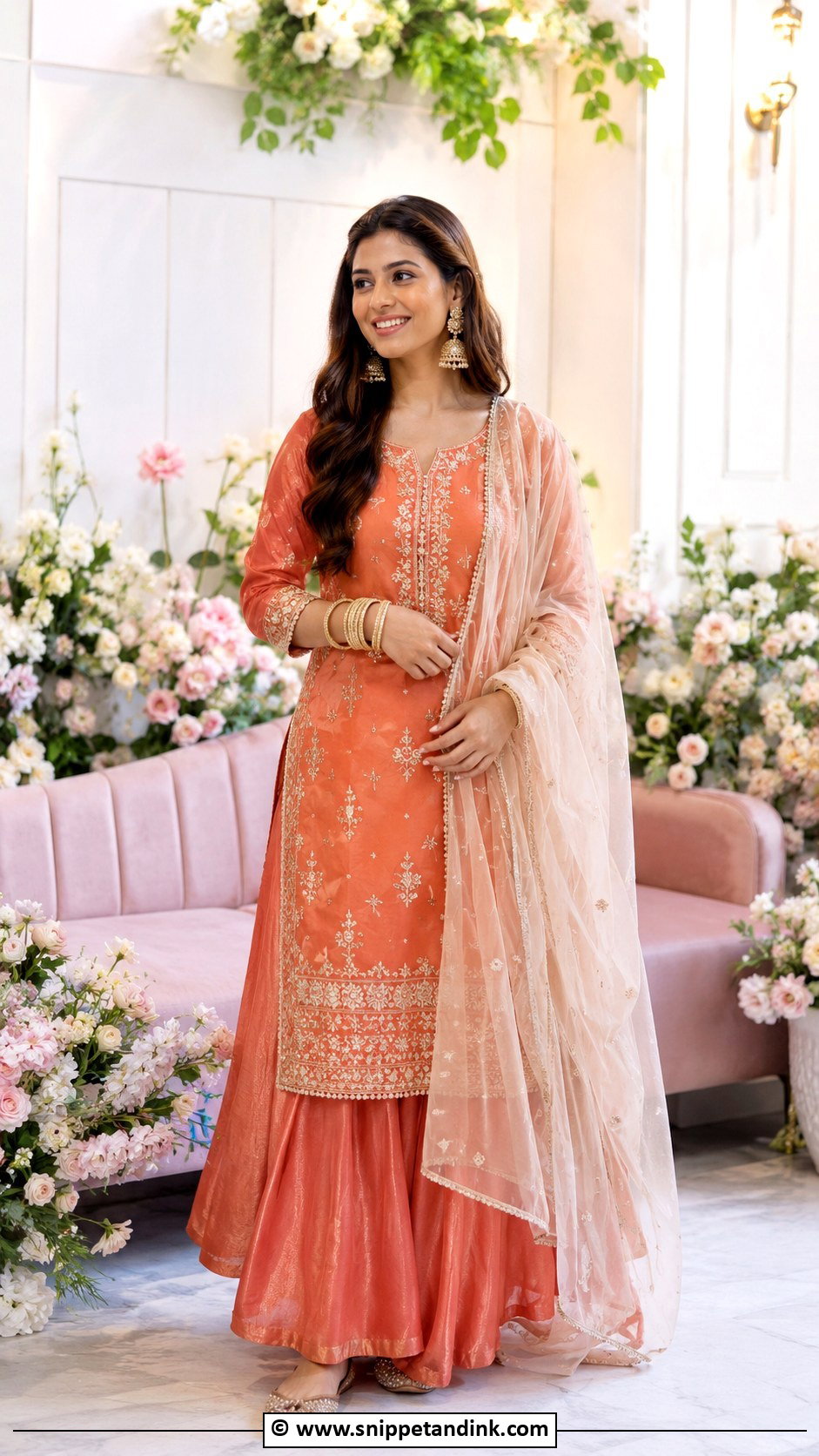Kurta With Skirt For Roka Ceremony - Snippet and Ink - 35 Roka Ceremony Outfits