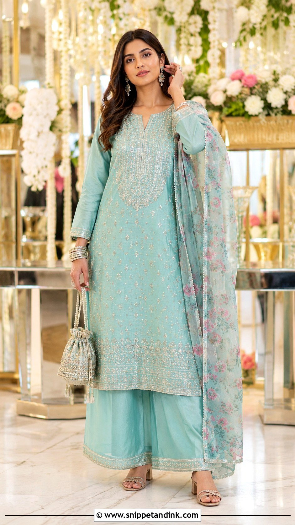 Kurta and Palazzo Set for Marriage Function - Snippet and Ink - 20 Dress for Marriage Function Ideas
