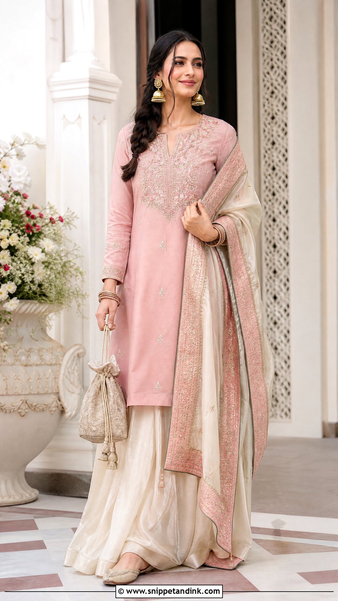 Kurta and Skirt for Marriage Function - Snippet and Ink - 20 Outfit Ideas for Marriage Function