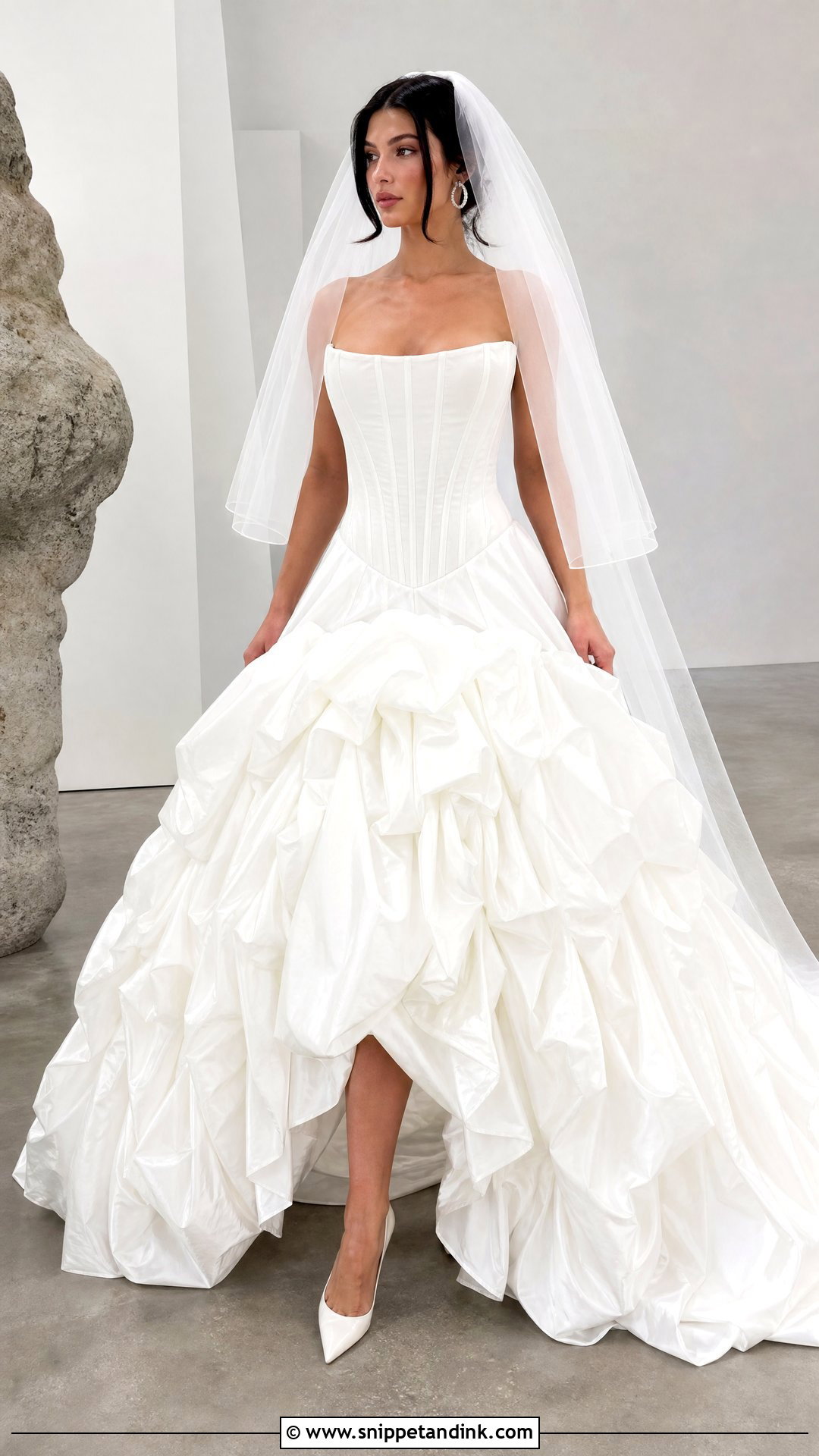 Kylie Jenner Ruffled Wedding Dress With Veil - Snippet and Ink - 20 Kylie Jenner Wedding Dress Ideas