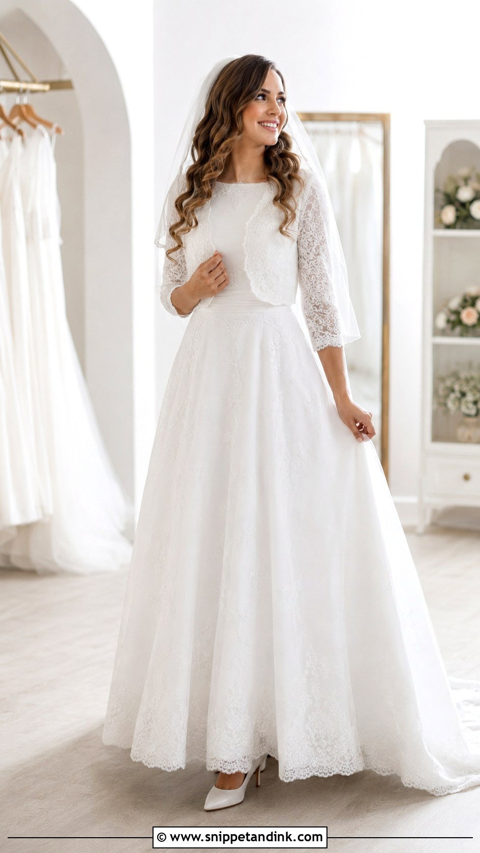 LDS Wedding Dress With Jacket - Snippet and Ink - 25 Lds Wedding Dresses