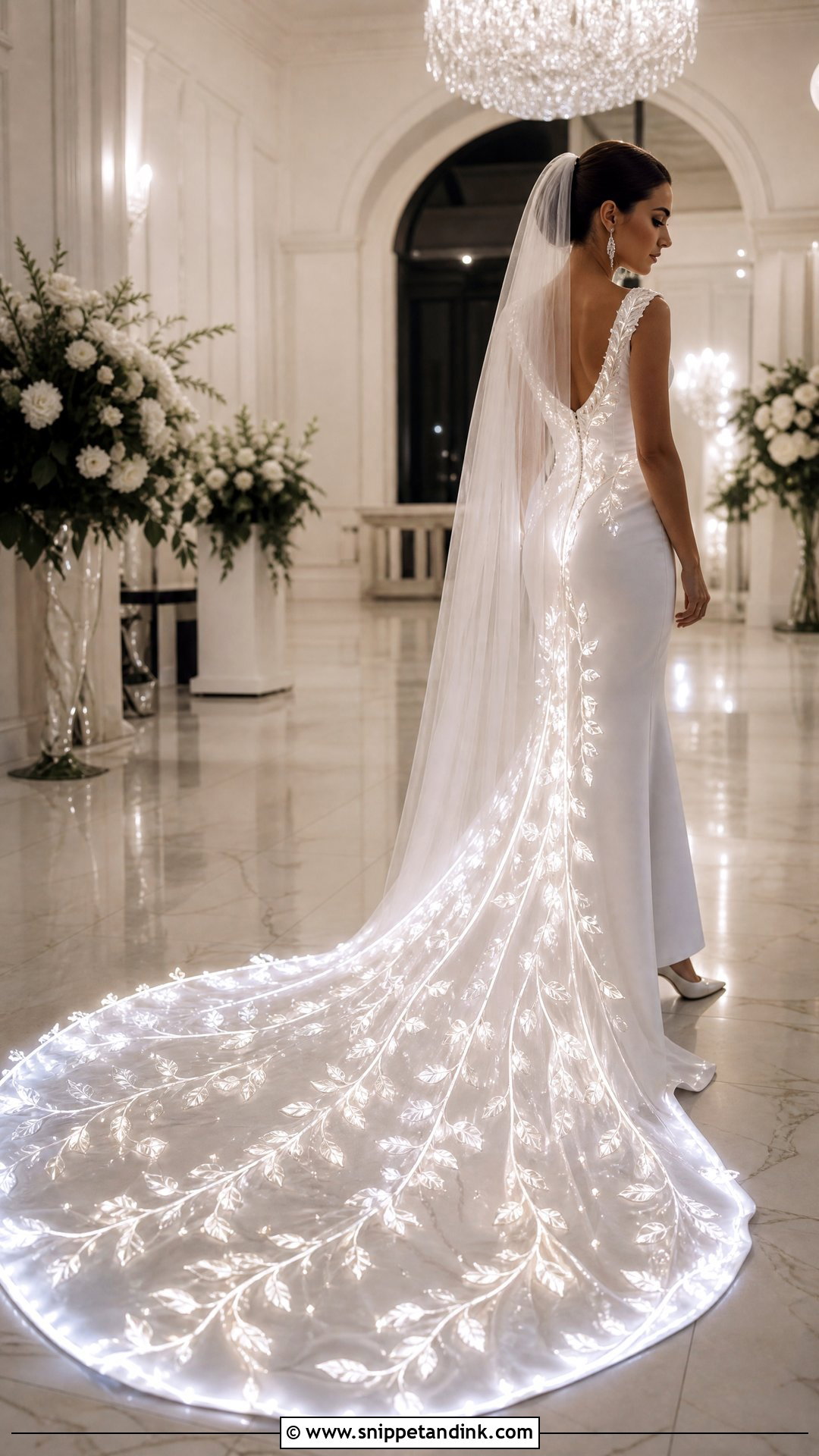 LED Train Wedding Dress - Snippet and Ink - 20 Light Up Wedding Dress Ideas