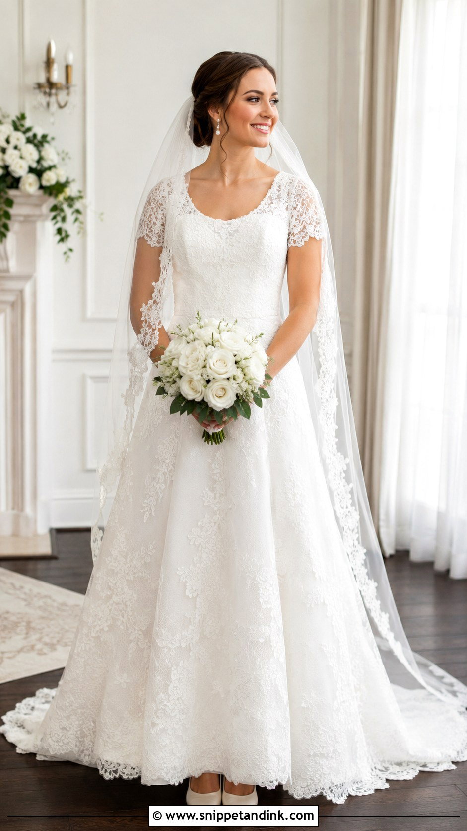 Lace A Line Christian Wedding Gown - Snippet and Ink - 20 Christian Gowns Wedding Dresses