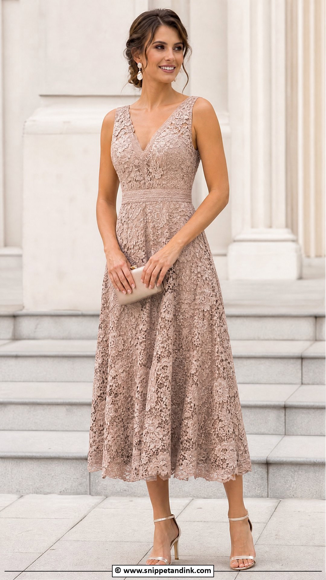 Lace A Line Gown - Snippet and Ink - 35 Lace Gown Ideas