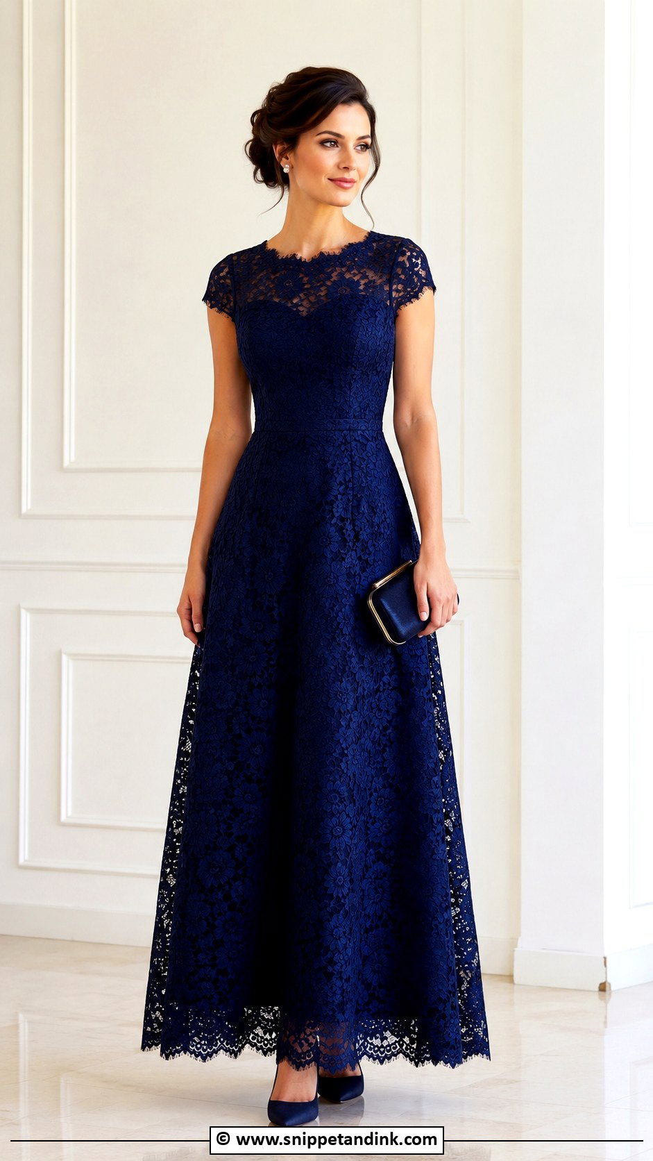 Lace A Line Gown - Snippet and Ink - 25 A Line Gown Styles
