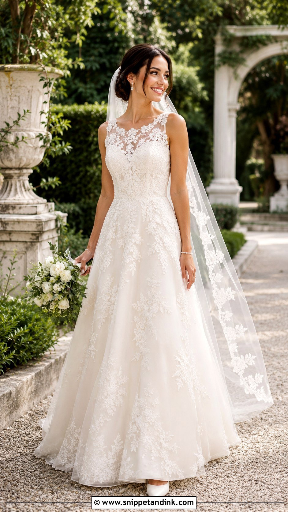 Lace A Line Marriage Gown - Snippet and Ink - 20 Marriage Gowns Brides