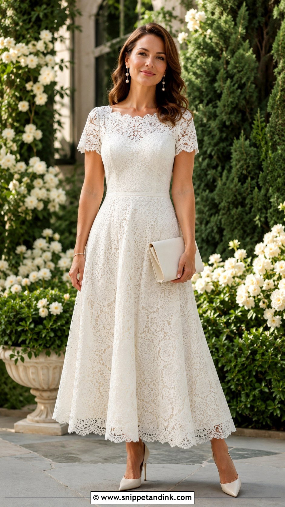 Lace A Line Vow Renewal Gown - Snippet and Ink - 20 10 Year Vow Renewal Gowns Ideas