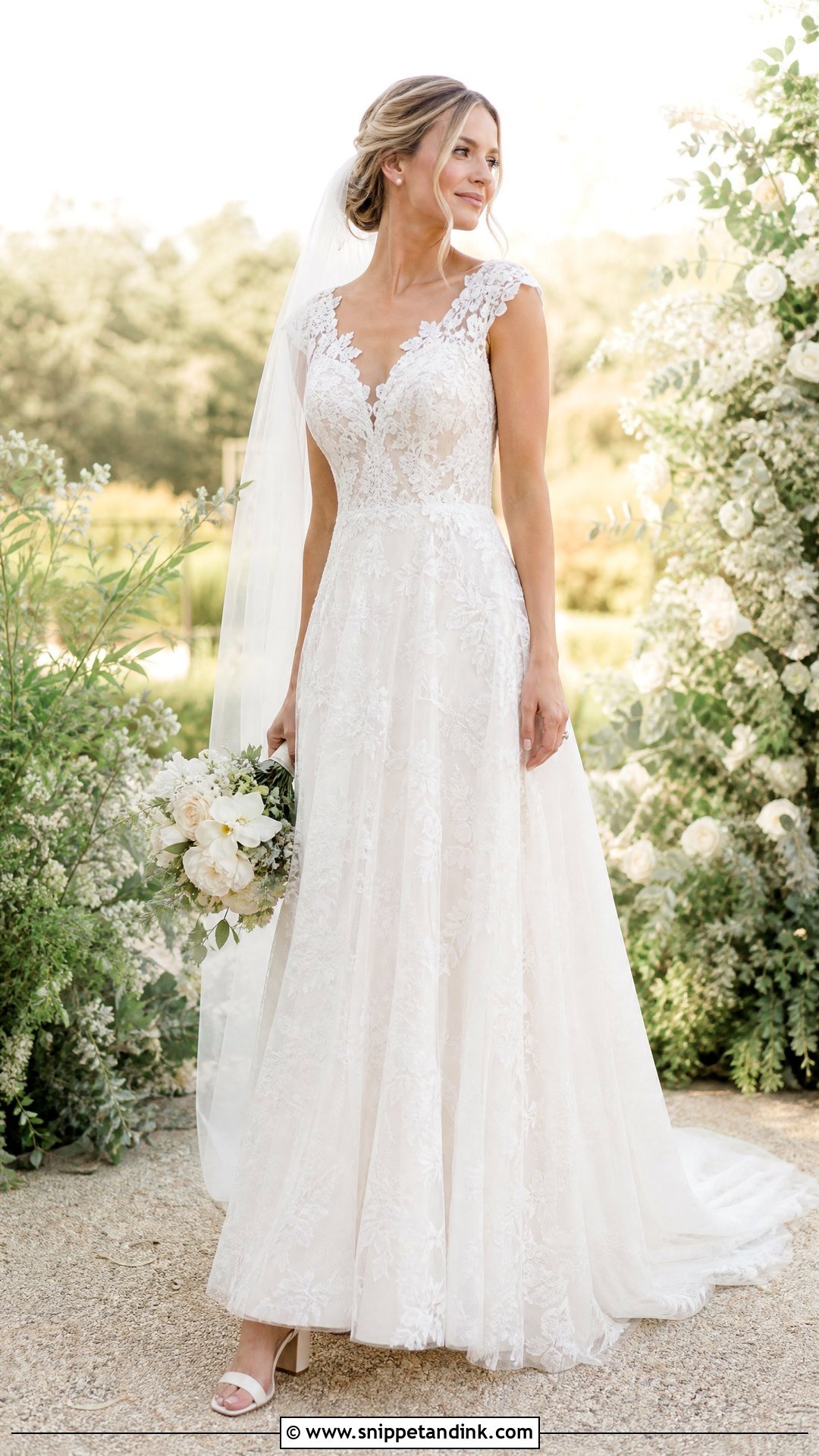 Lace A Line Wedding Ceremony Dress - Snippet and Ink - 20 Wedding Ceremony Dress Ideas
