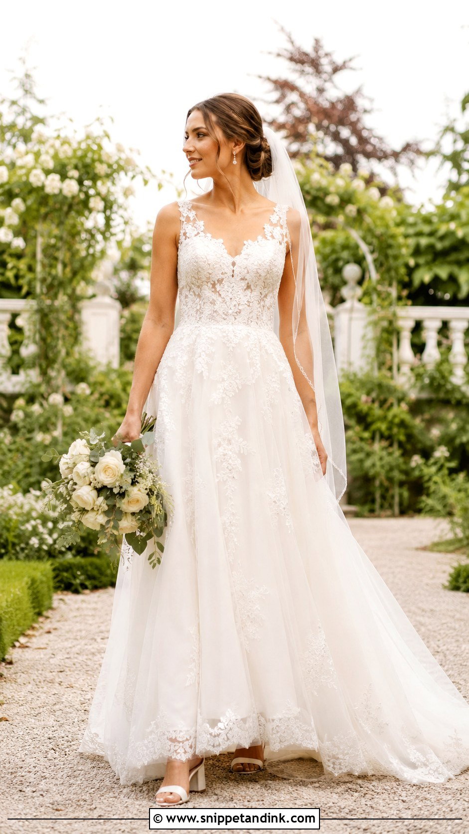 Lace A Line Wedding Dress - Snippet and Ink - 30 Weddingdress Ideas