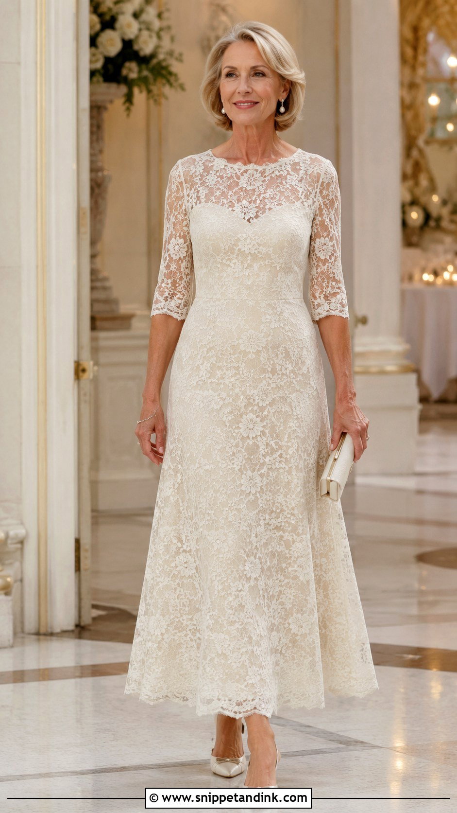 Lace A Line Wedding Dress - Snippet and Ink - 20 Older Bride Wedding Dress Ideas