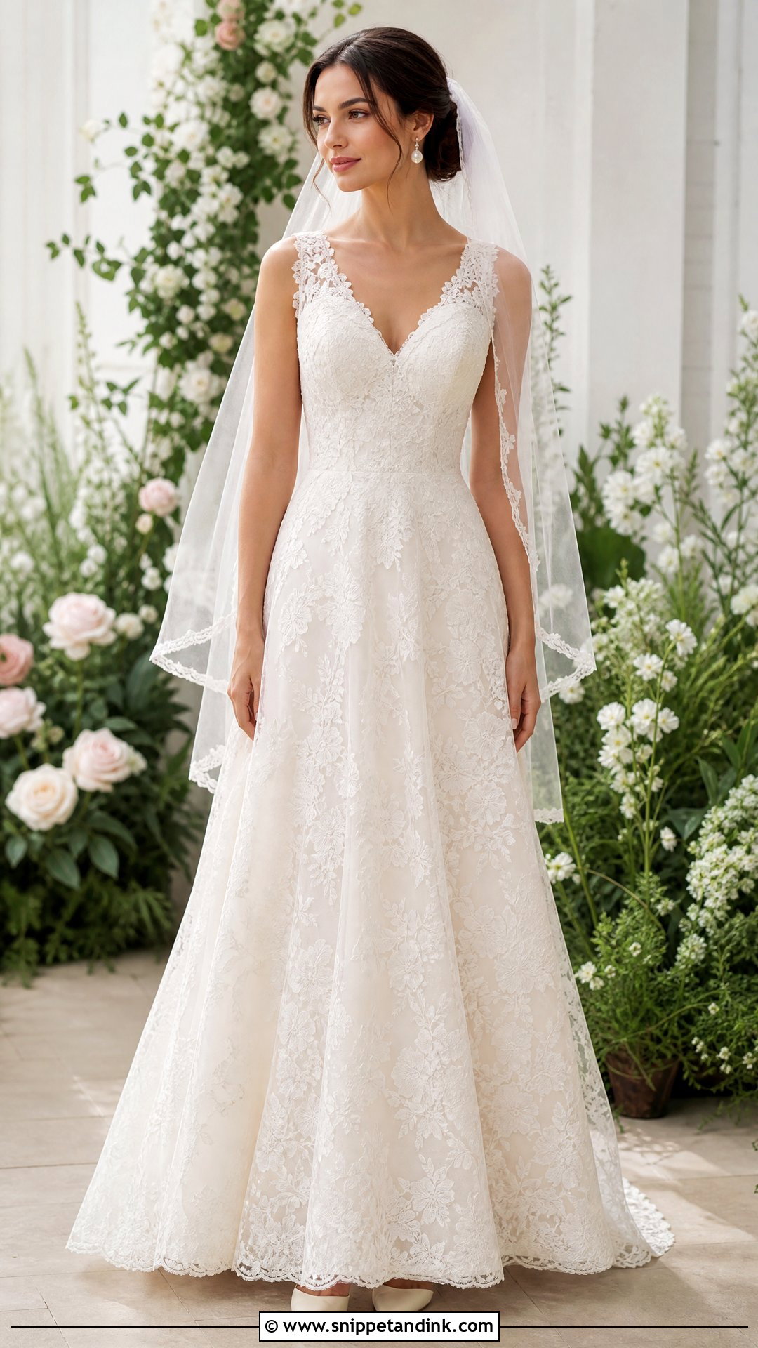 Lace A Line Wedding Dress - Snippet and Ink - 25 Romantic a Line Wedding Dress Ideas