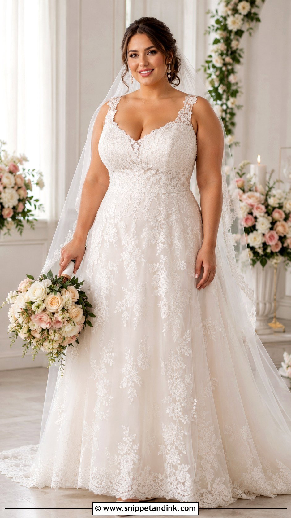 Lace A Line Wedding Dress - Snippet and Ink - 25 Wedding Dress for Big Bust Ideas