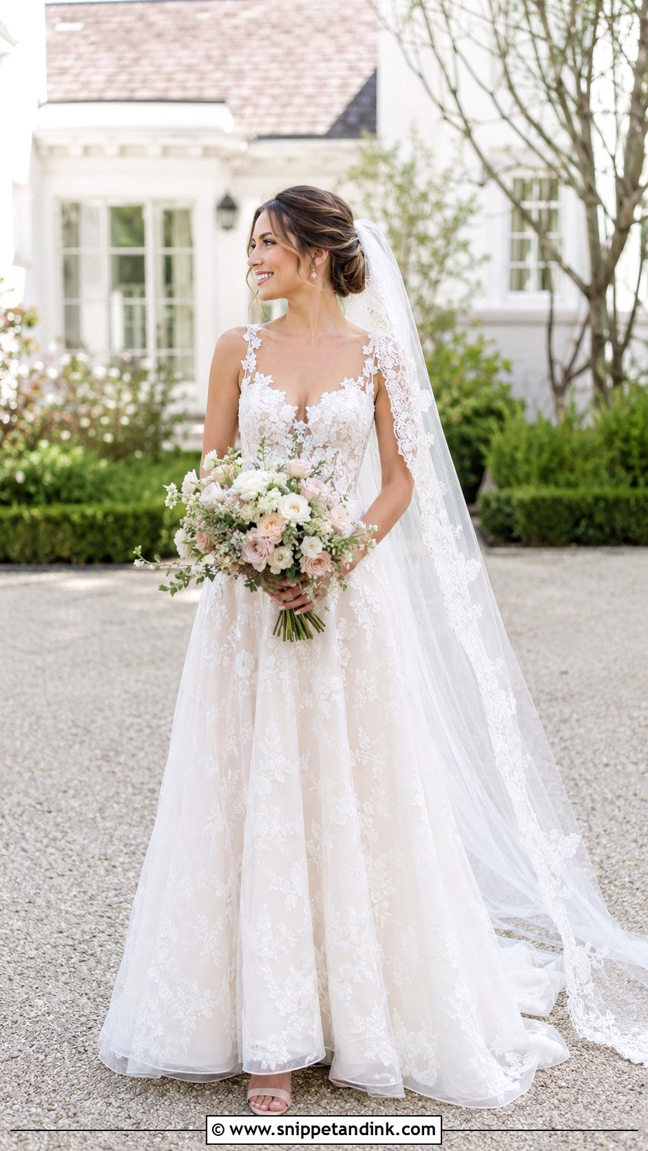 Lace A Line Wedding Dress - Snippet and Ink - 20 Dresses for Bride