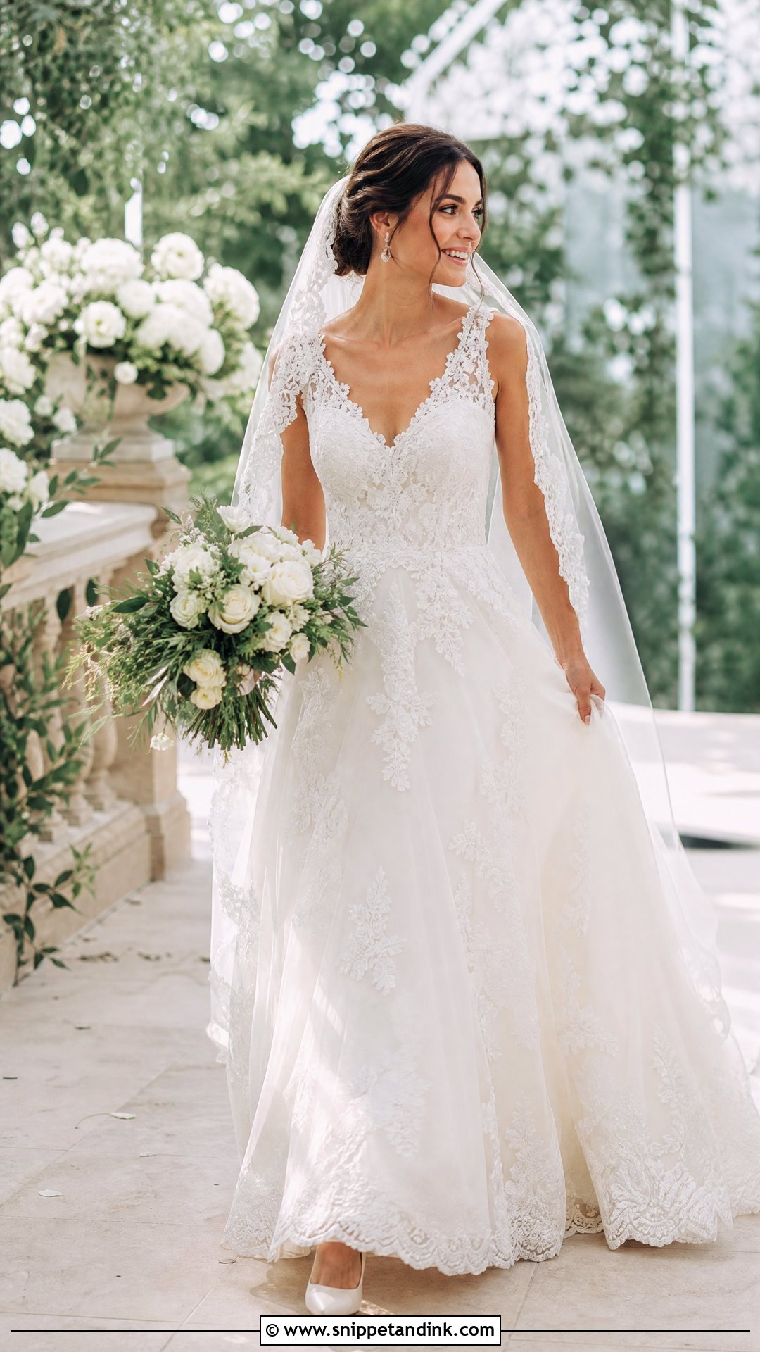 Lace A Line Wedding Dress - Snippet and Ink - 20 Said Yes to the Dress Ideas