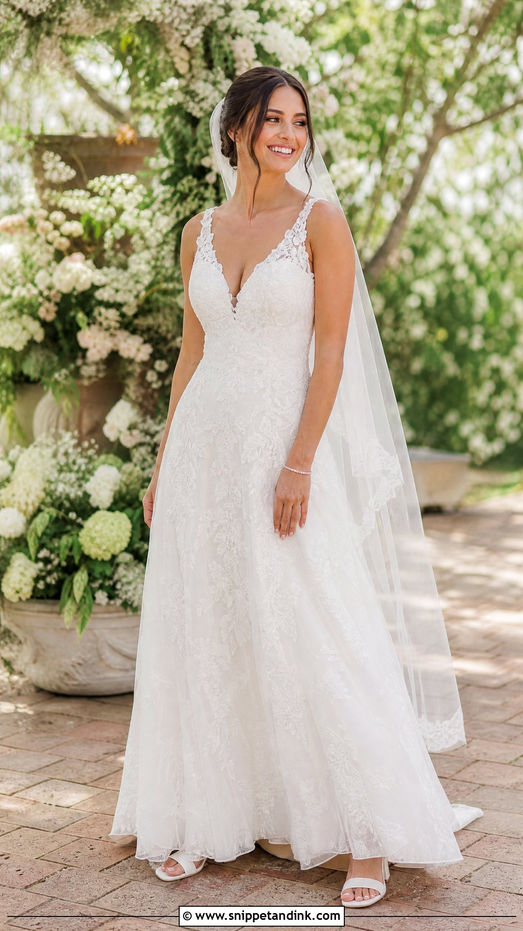 Lace A Line Wedding Dress - Snippet and Ink - 20 She Said Yes to the Dress Ideas