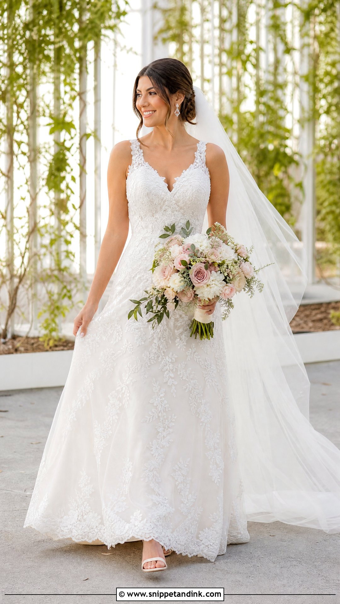 Lace A Line Wedding Dress - Snippet and Ink - 20 Wedding Dress Gallery Ideas