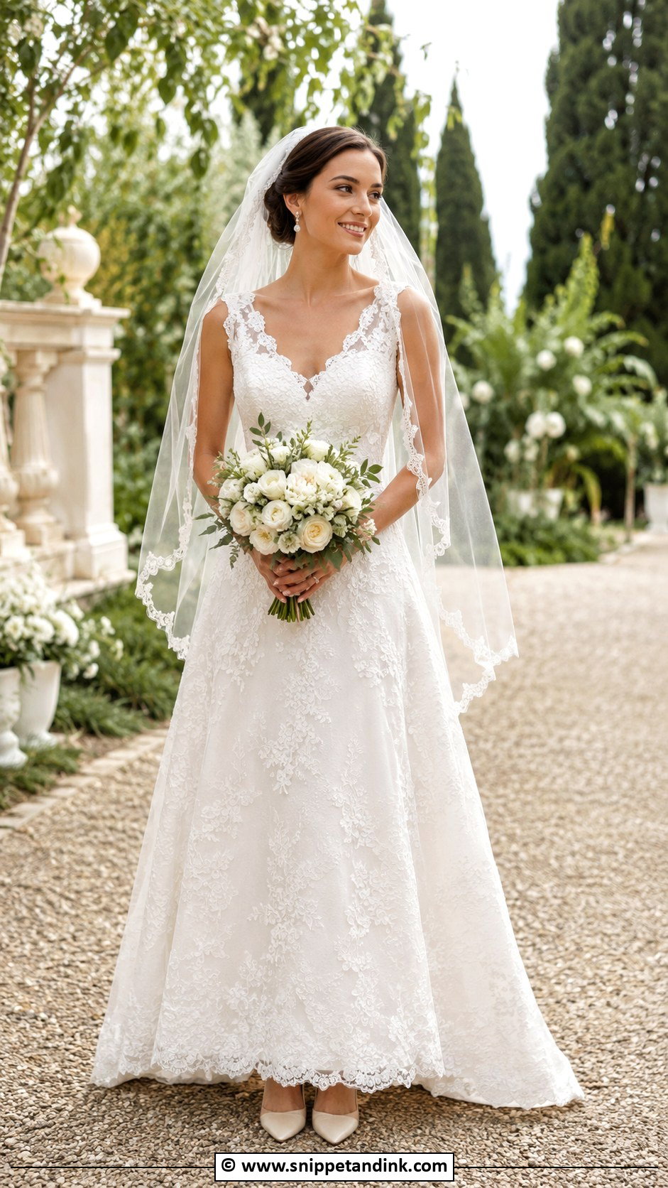 Lace A Line Wedding Dress - Snippet and Ink - 30 Classy Timeless Wedding Dress Ideas