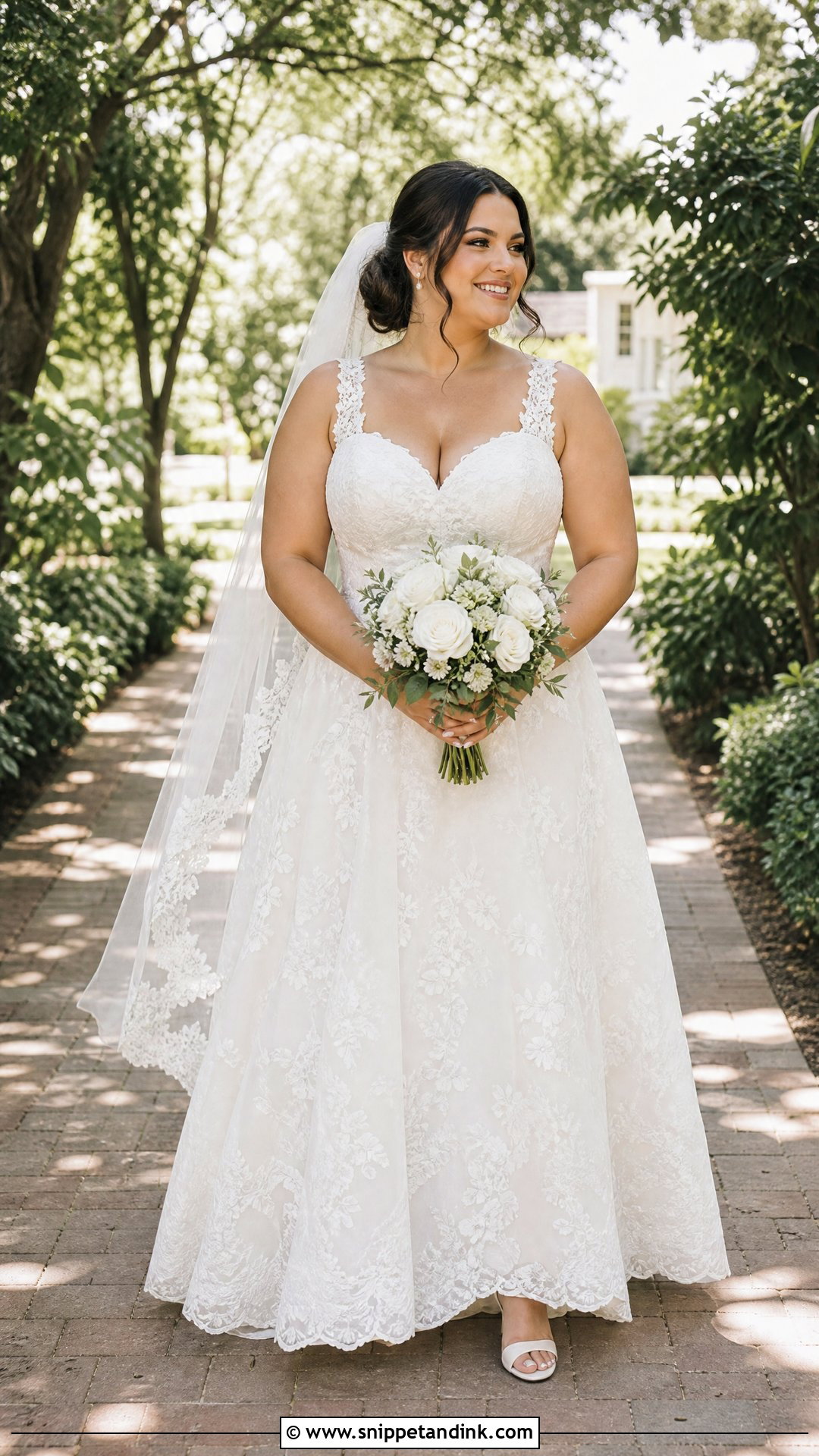 Lace A Line Wedding Dress Look - Snippet and Ink - 20 Perfect Bride Ideas