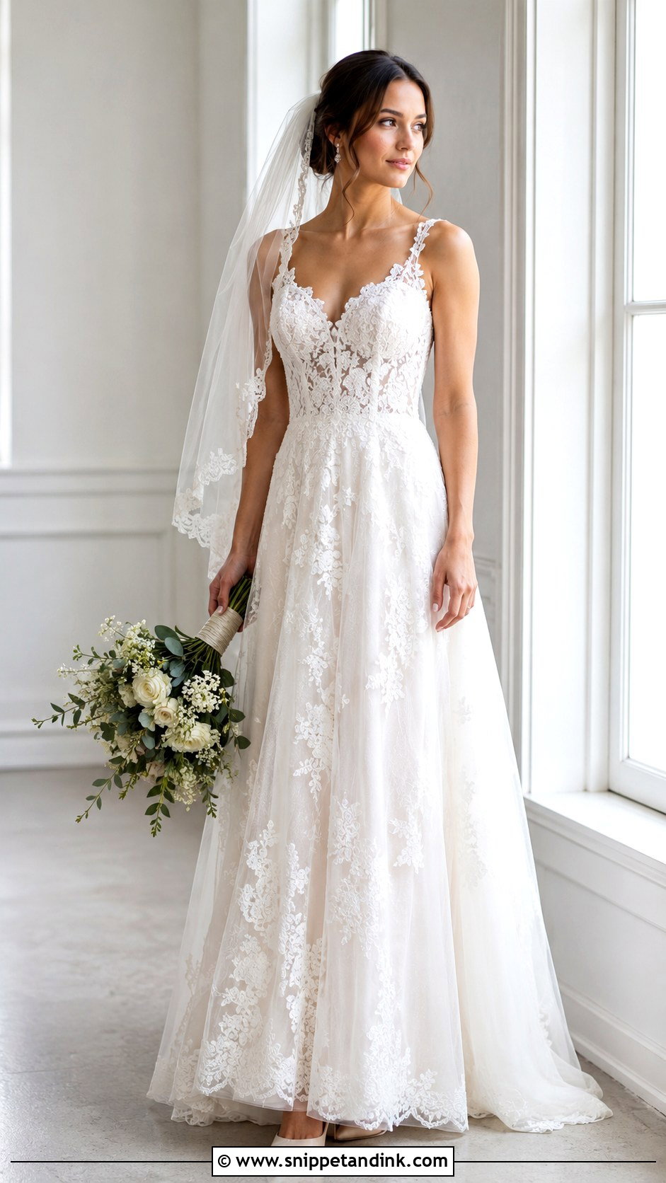 Lace A Line Wedding Dress Photo - Snippet and Ink - 20 Wedding Dress Photos Ideas