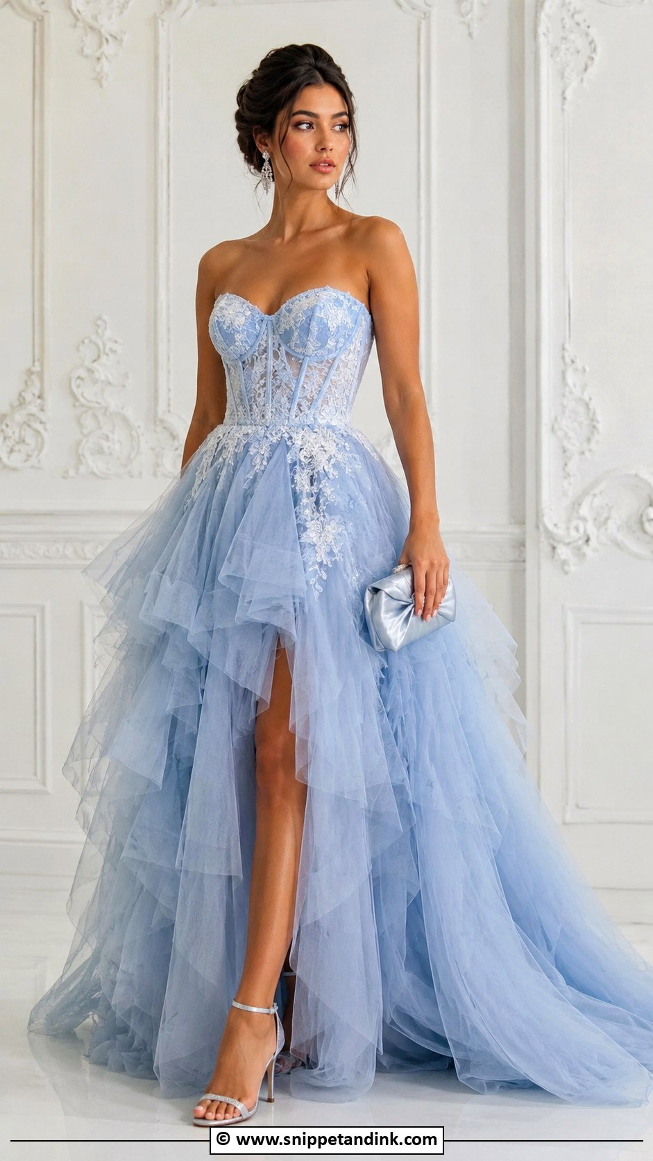 Lace And Tulle Princess Gown - Snippet and Ink - 25 Lace Combination Gown Styles
