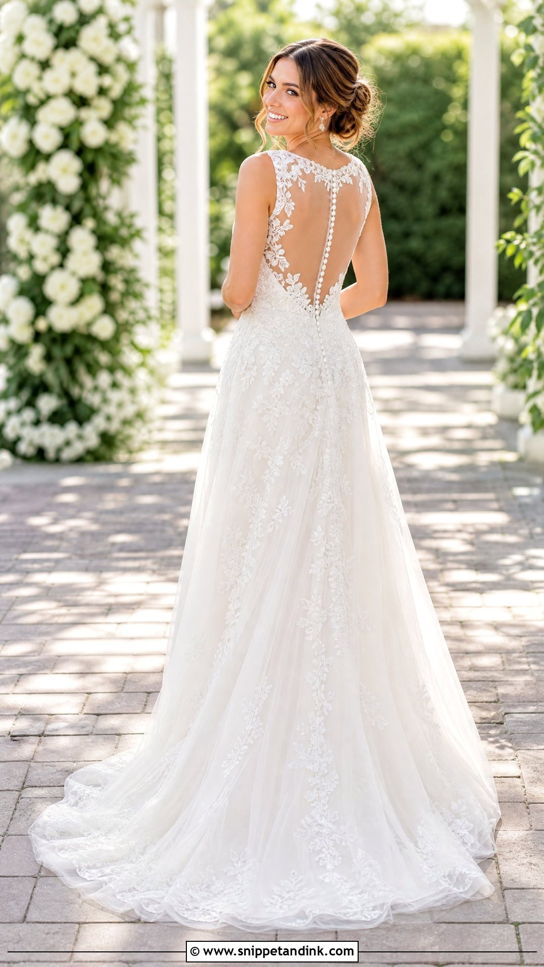 Lace Back Wedding Dress - Snippet and Ink - 25 Wedding Dress Back Ideas