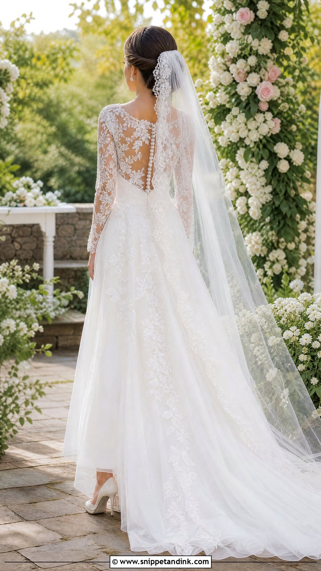 Lace Back Wedding Dress - Snippet and Ink - 20 Wedding Dress Back Detail Ideas
