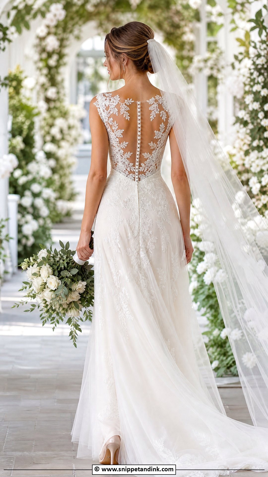 Lace Back Wedding Dress - Snippet and Ink - 35 Lace Styles for Wedding