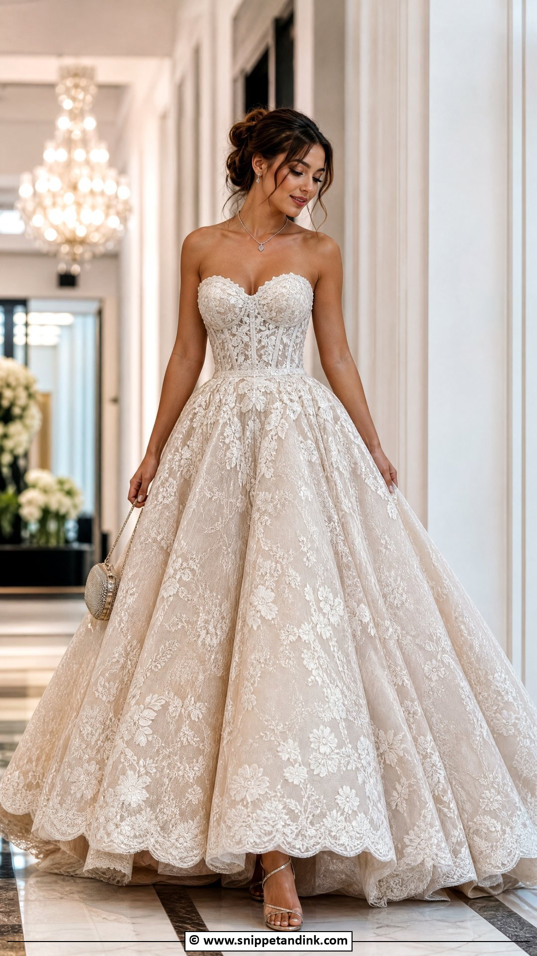 Lace Ball Gown - Snippet and Ink - 35 Lace Gown Styles