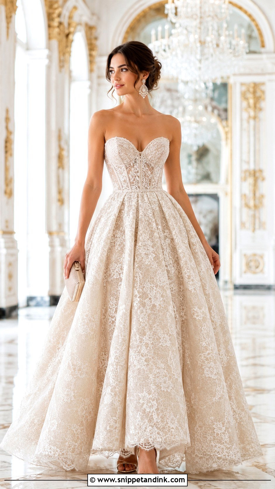 Lace Ball Gown - Snippet and Ink - 25 Beautiful Lace Gown Styles