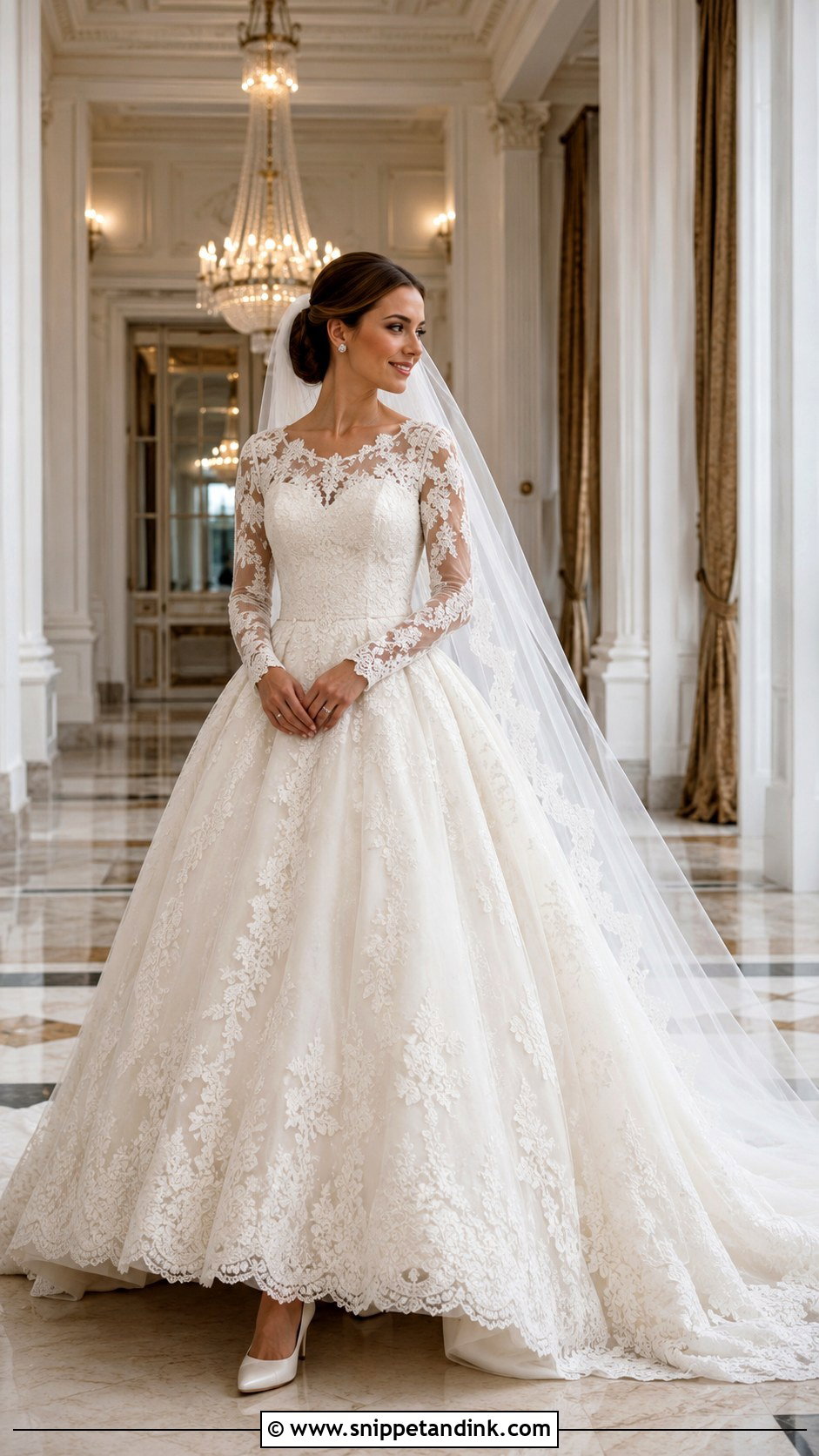 Lace Ball Gown - Snippet and Ink - 20 Lace Gown Styles for Wedding