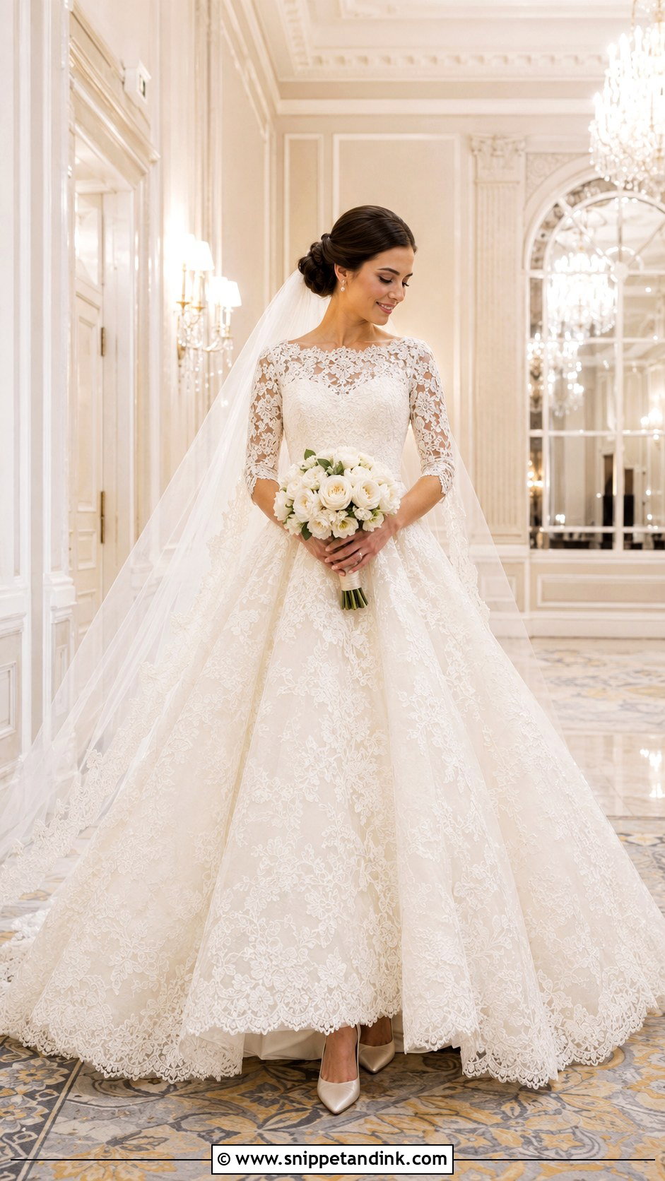 Lace Ball Gown Blair Wedding Dress - Snippet and Ink - 20 Blair Wedding Dress Ideas