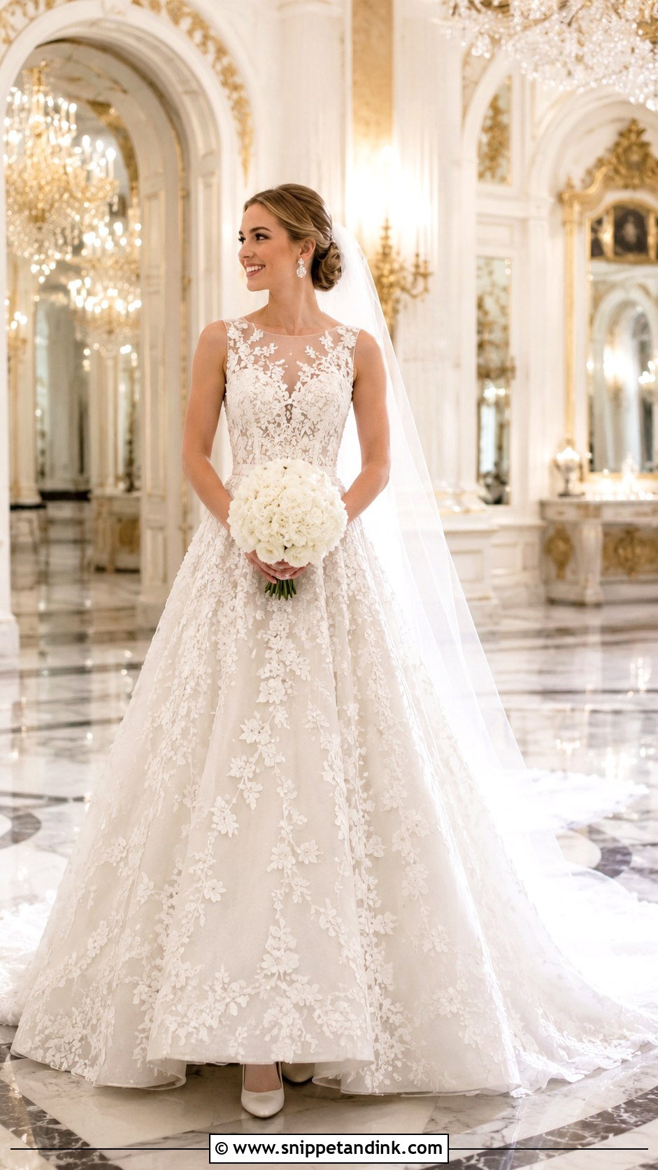 Lace Ball Gown Bridal Dress - Snippet and Ink - 20 Lace Bridal Dresses