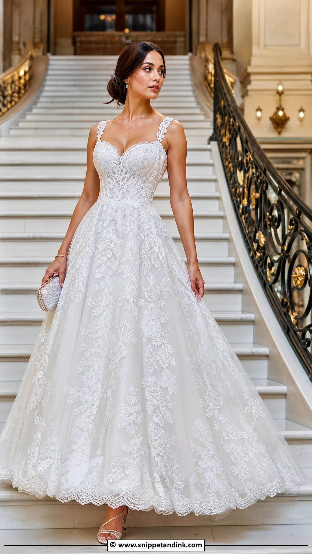 Lace Ball Gown For Wedding - Snippet and Ink - 35 Latest Lace Styles for Wedding