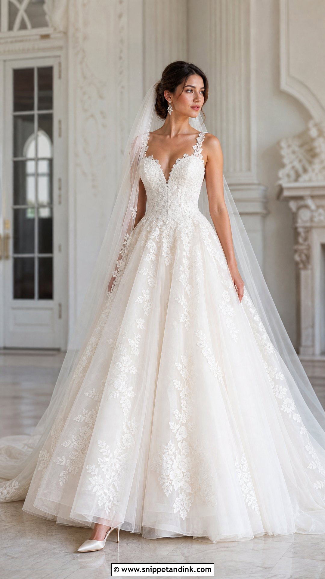 Lace Ball Gown Wedding Dress - Snippet and Ink - 20 Wedding Dresses with Lace