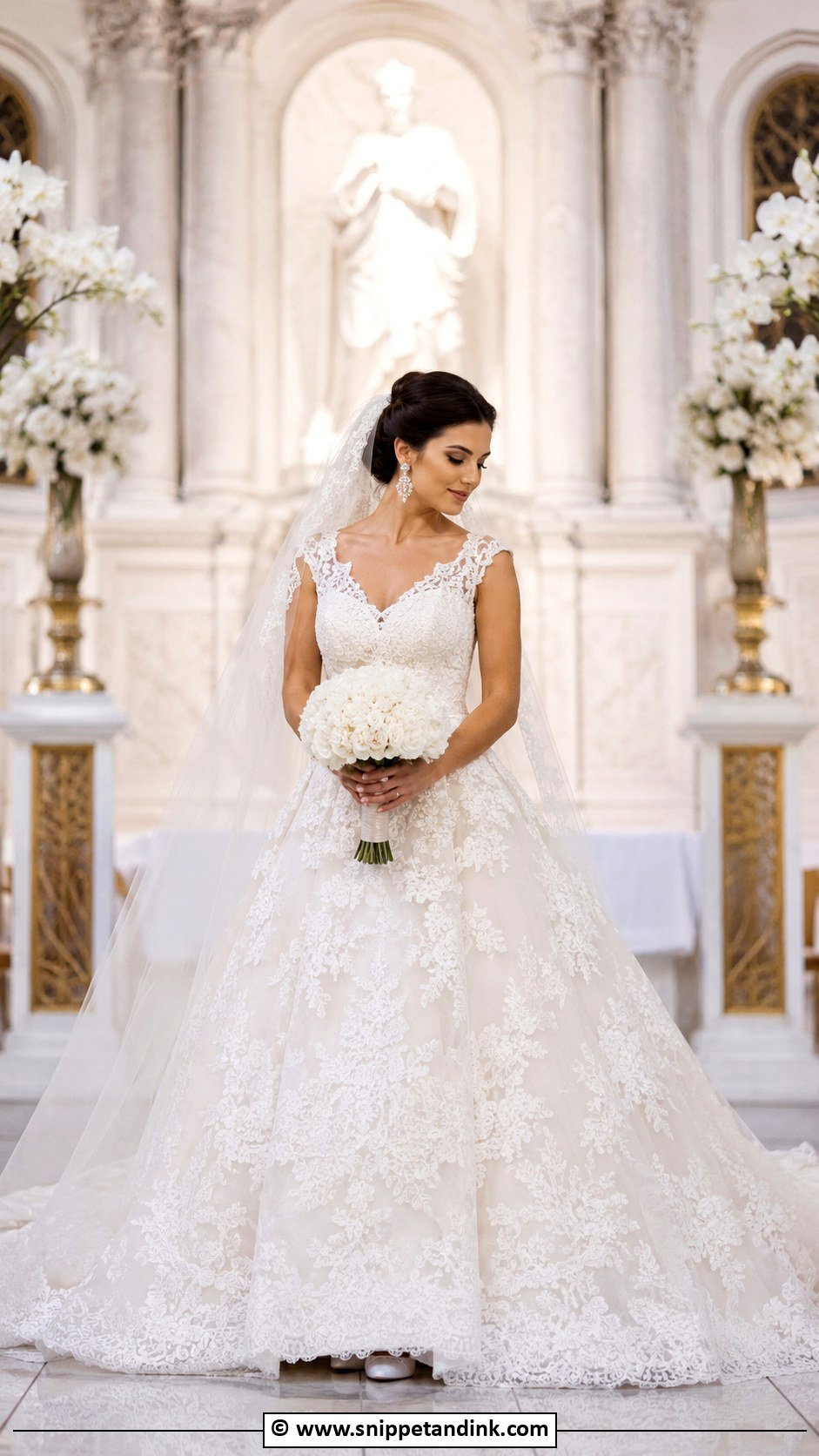 Lace Ball Gown Wedding Dress - Snippet and Ink - 30 Marriage Dress Ideas