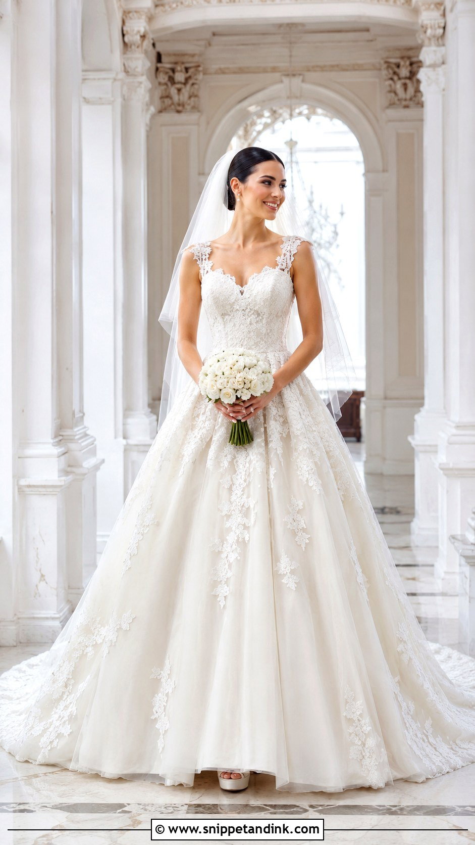 Lace Ball Gown Wedding Dress - Snippet and Ink - 20 Beautiful Lace Styles for Wedding