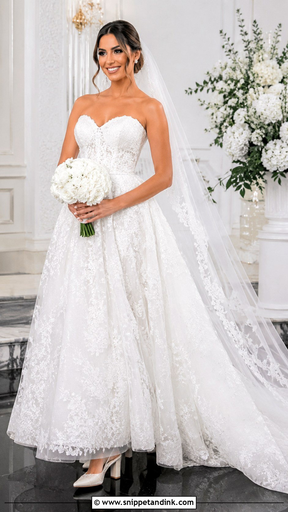 Lace Ball Gown Wedding Dress - Snippet and Ink - 20 Brides Wedding Dress Ideas