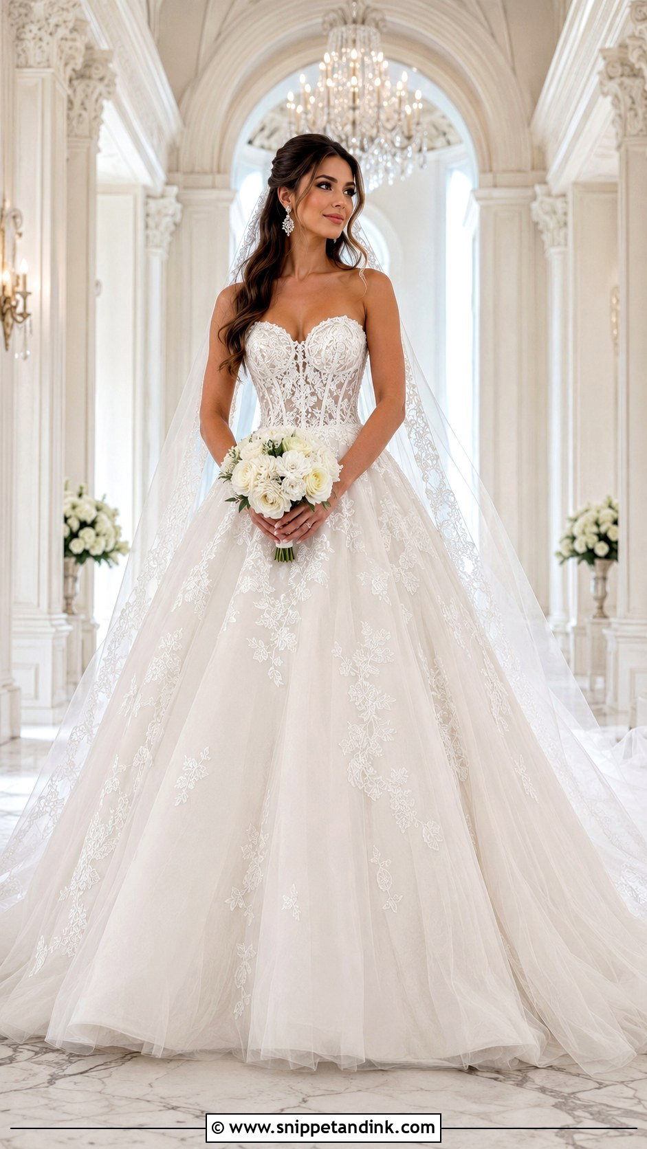 Lace Ball Gown Wedding Dress - Snippet and Ink - 20 Lace Wedding Dress Inspo Ideas