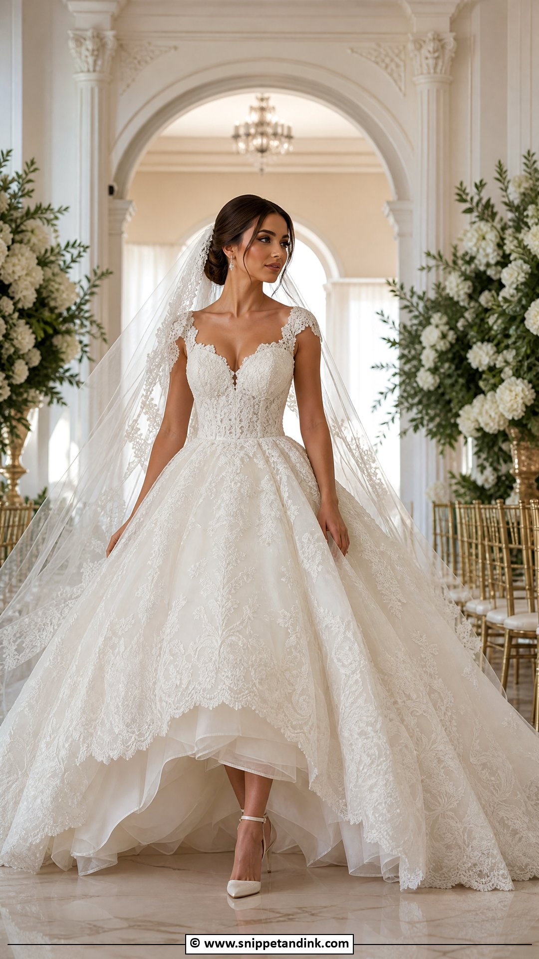 Lace Ball Gown Wedding Dress - Snippet and Ink - 35 Latest Wedding Gowns