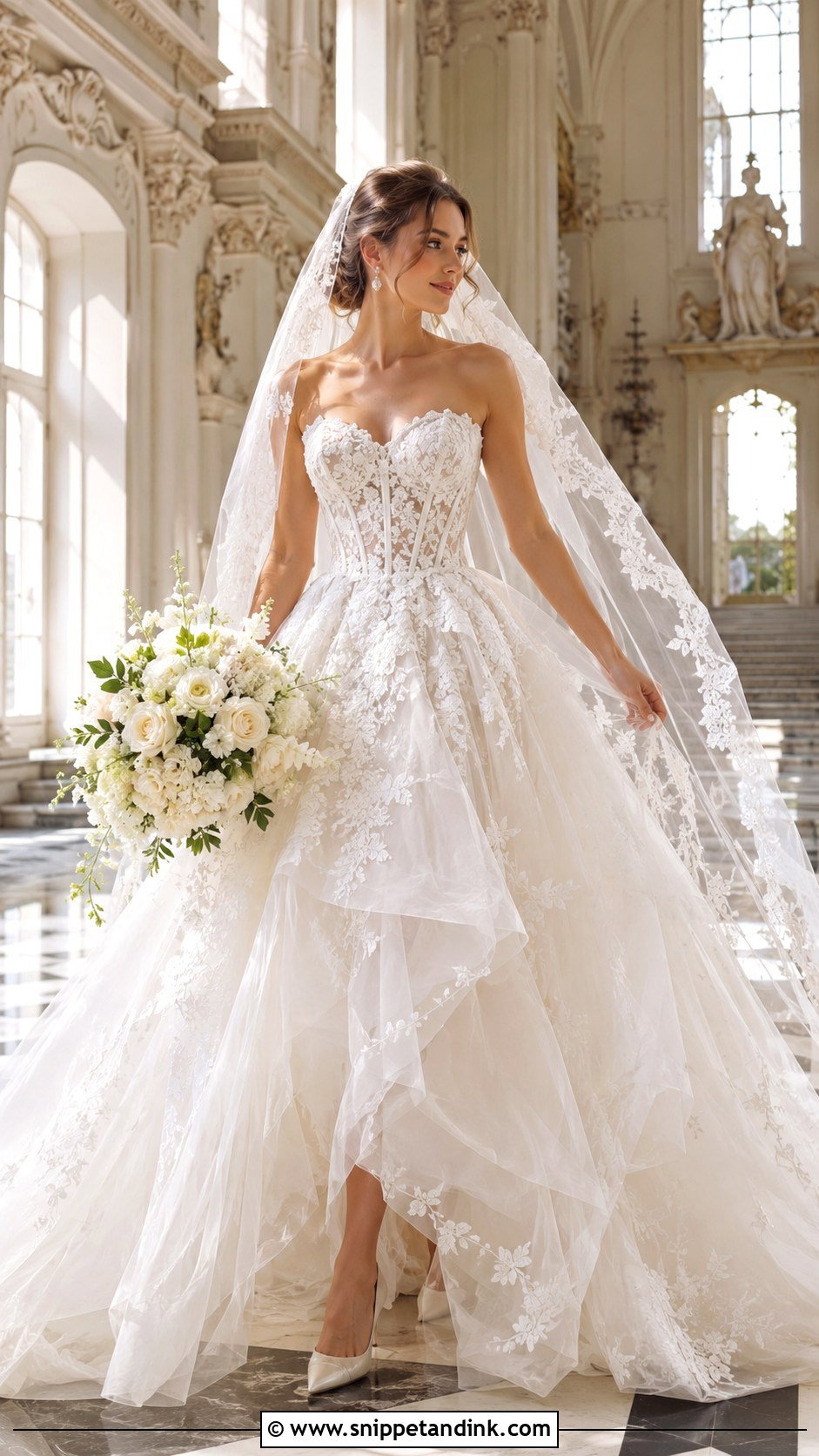 Lace Ball Gown Wedding Gown - Snippet and Ink - 20 Haute Couture Wedding Gowns