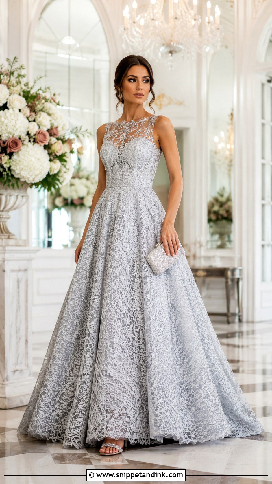 Lace Ball Gown With Crystal Heels - Snippet and Ink - 25 Latest Style for Lace Gown Ideas