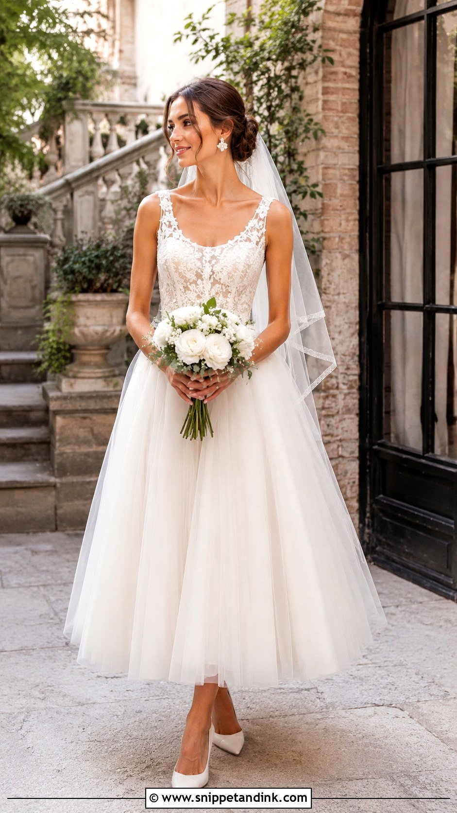 Lace Ballerina Wedding Dress - Snippet and Ink - 20 Ballerina Wedding Dress Ideas