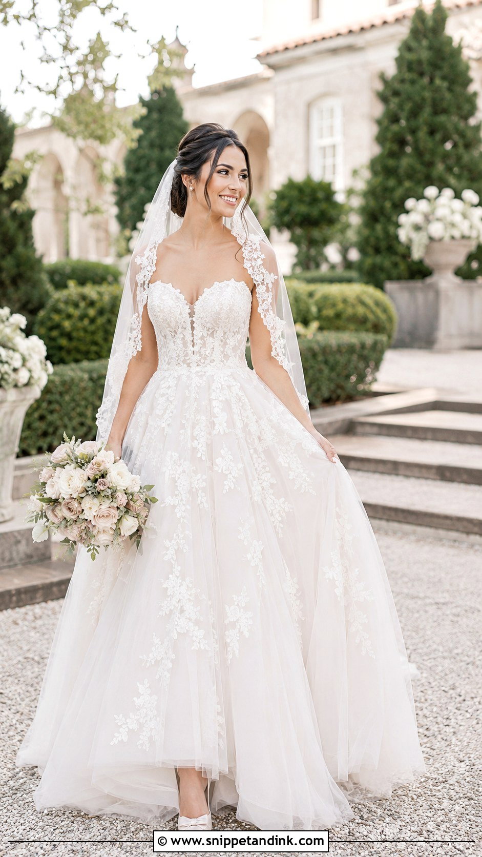 Lace Ballgown Wedding Dress - Snippet and Ink - 25 Elegant Wedding Dress Ballgown Fairytale Ideas