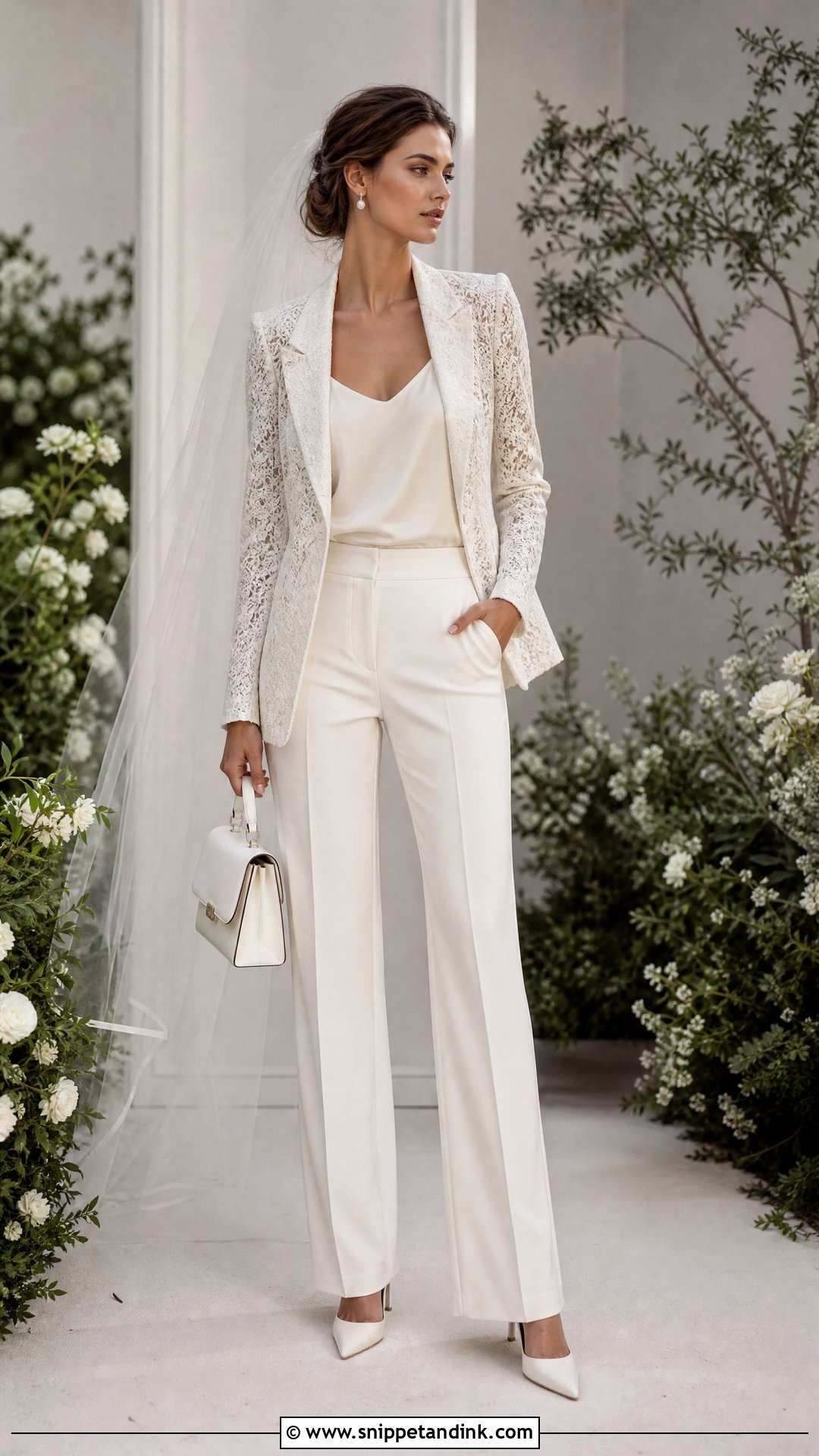 Lace Blazer Bridal Suit - Snippet and Ink - 20 Suit Wedding Dresses