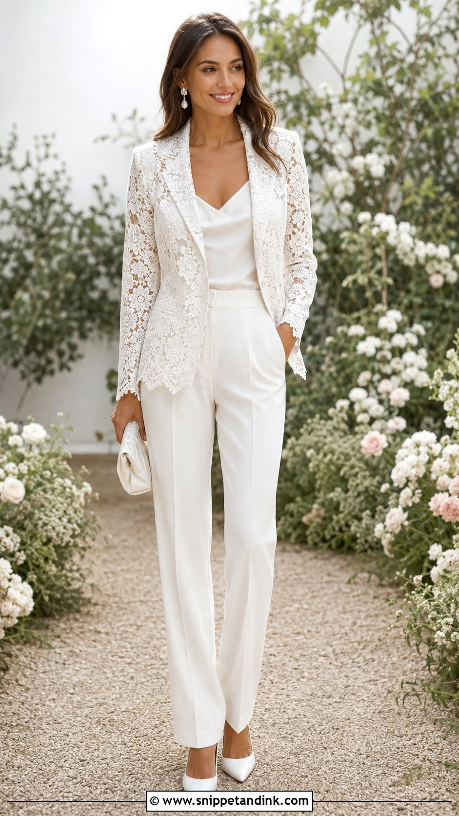 Lace Blazer Wedding Suit - Snippet and Ink - 20 Wedding Suit Designs for Women