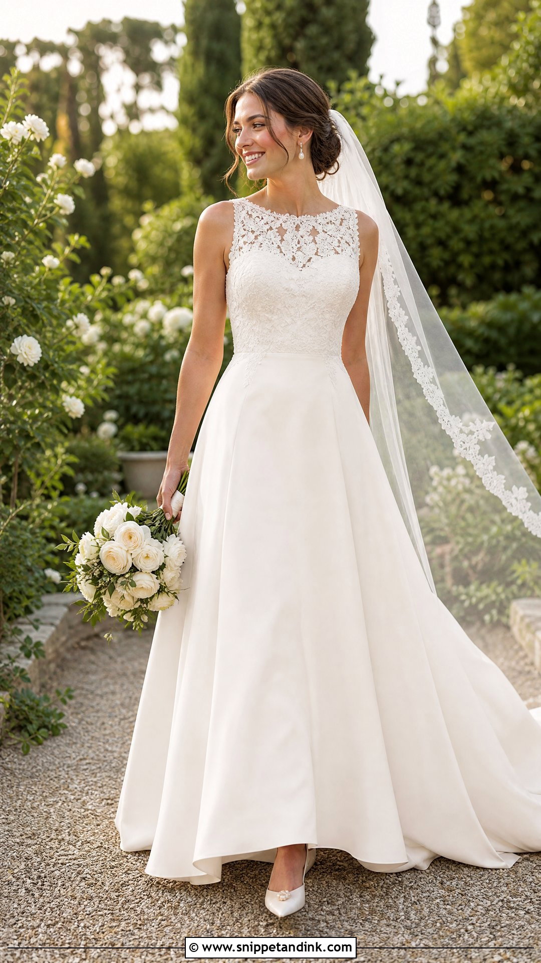 Lace Bodice A Line Wedding Dress - Snippet and Ink - 20 Romantic Simple Elegant Wedding Dress Ideas