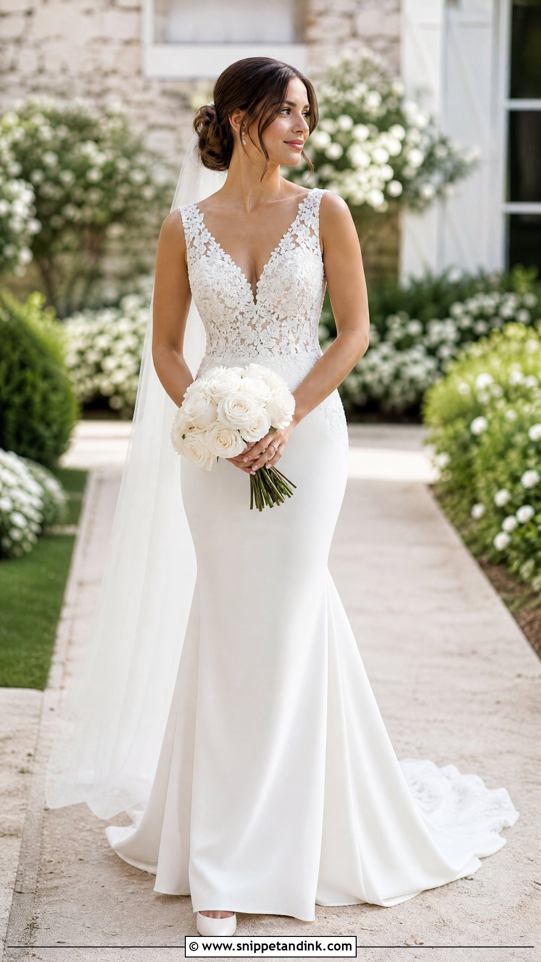 Lace Bodice Mermaid Wedding Dress - Snippet and Ink - 25 Simple Mermaid Wedding Dress Ideas