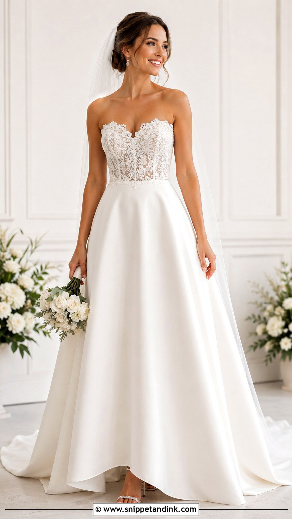 Lace Bodice Wedding Dress - Snippet and Ink - 25 Bridal Lace Ideas
